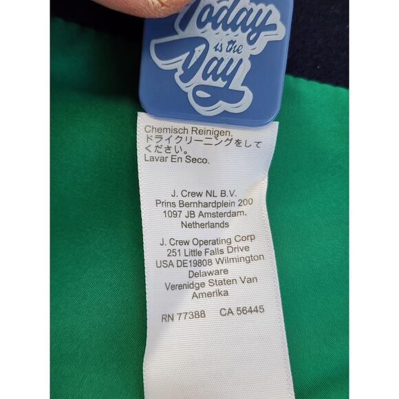 J.Crew Coat Womens Petite P00 Navy Blue Wool Blend Overcoat Gold Button Lagelook - Picture 11 of 13